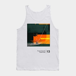 Engravings / Minimal Style Graphic Artwork Tank Top